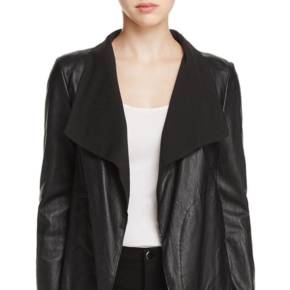 DKNY NWT Lambskin Draped leather jacket S